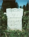 Elizabeth Hayes Marshall headstone, Enon Valley, PA