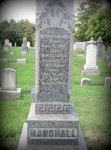 Joseph & Elizabeth Marshall headstone, Little Beaver Cemetery, PA (courtesy Kay Harrison)