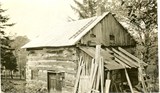 Lee cabin, moved to Niverton farm, where Annie was born