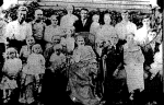 Daniel D. Brenneman (1824-1918 center in wheelchair) with family