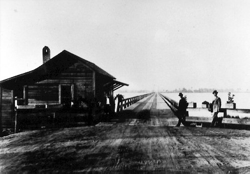 Lynn Haven's old wooden bridge was also used as a fishing pier